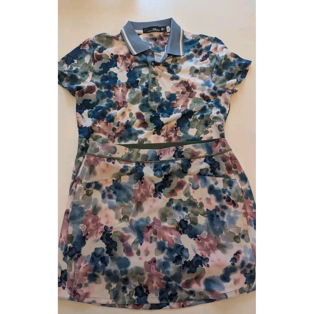 Ralph Lauren RLX Abstract Camo Shirt Skort Set Size S/M Golf Tennis Hawaii